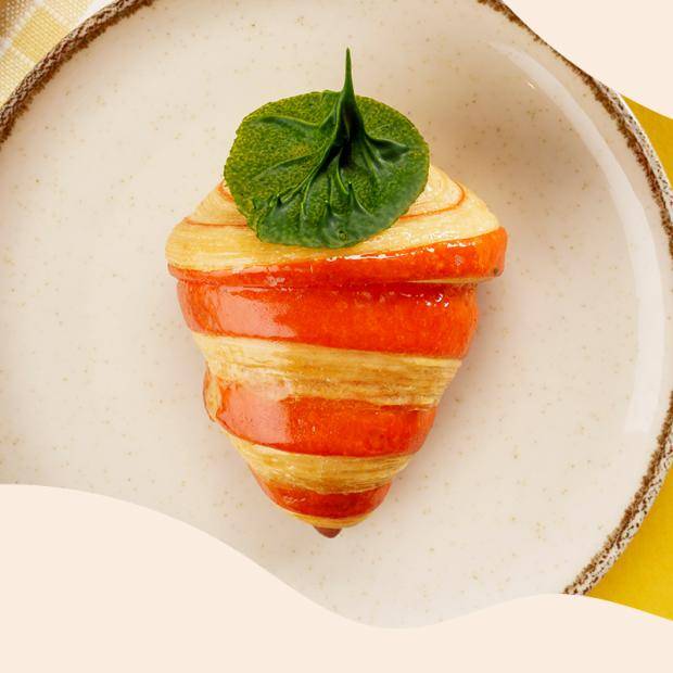 Carrot-Shaped Croissant with Gingerbread Spice